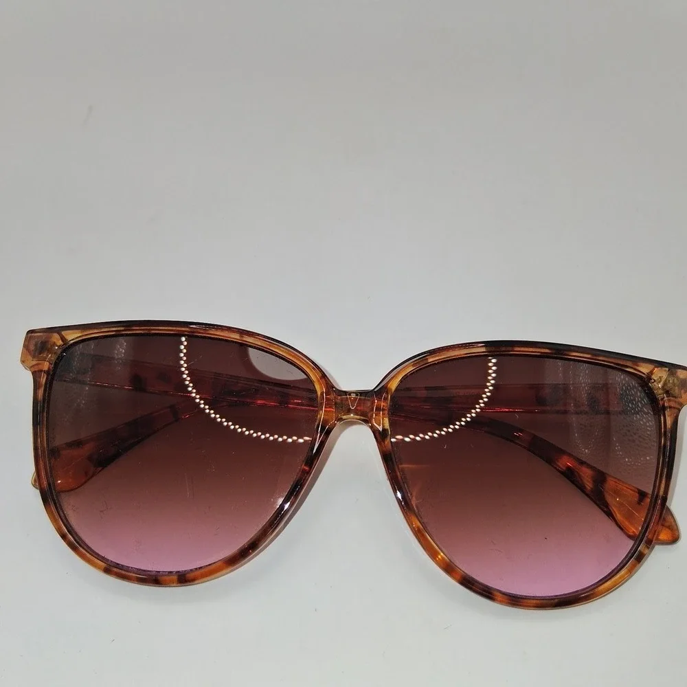 Women's Cat Eye Sunglasses Tortoiseshell Brown Pink Gradient UV Protection